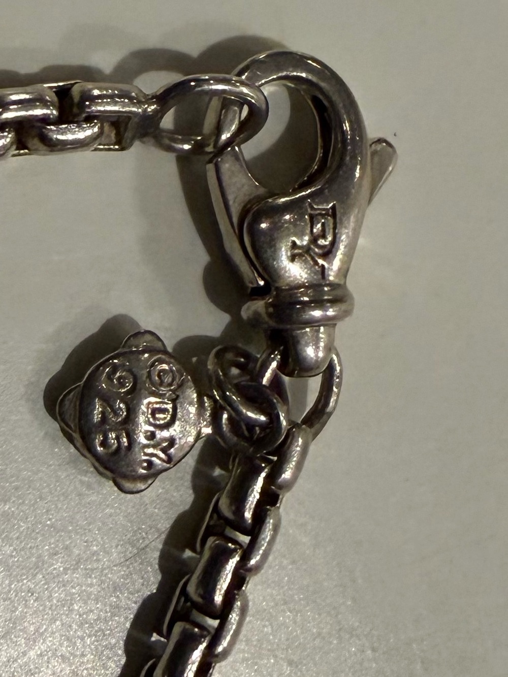 David Yurman Sterling Silver Long Station Necklace with Signature DY Design - Picture 4 of 4